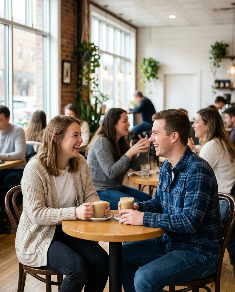 Couple at a coffee date